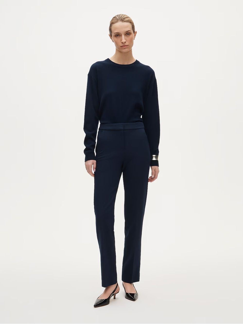 J. Crew Kate Classic Navy Straight-Leg Dress Pants